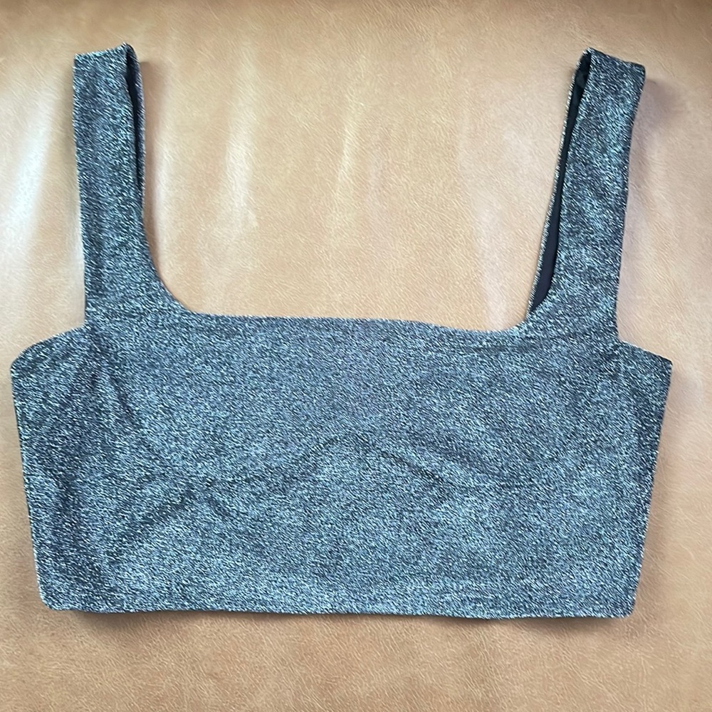 WHITE FOX Boutique Silver/Black Crop Tank